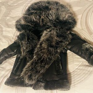 Jordan Craig Black Faux Fur Teddy Jacket